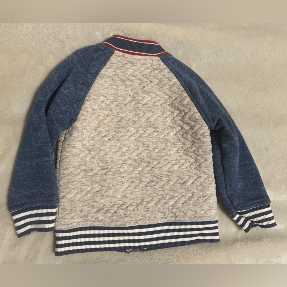 Oshkosh Toddler Zipper Bomber Jacket Size 18 months Blue sweatsuit - Picture 5 of 5